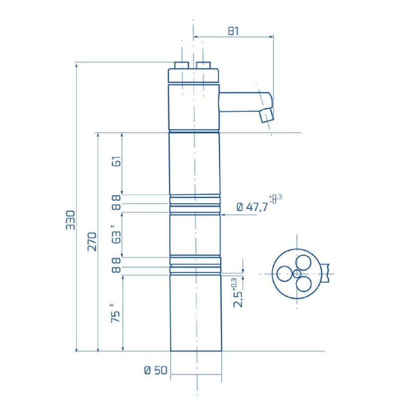 Trio 1030 3-way column