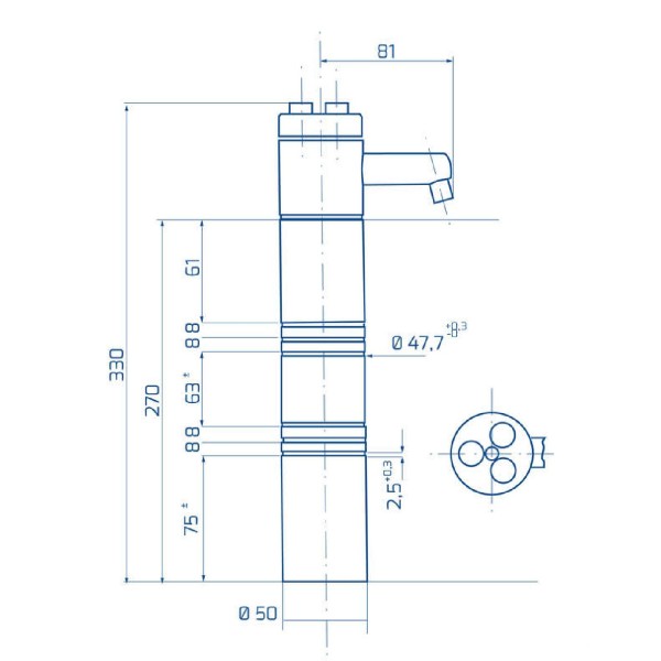 Trio 1030 3-way column