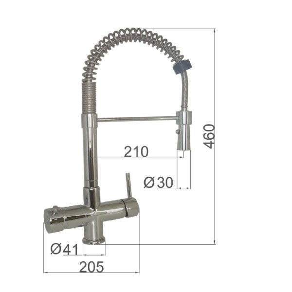 Rubinetto da cucina 5 vie Evo 746ES