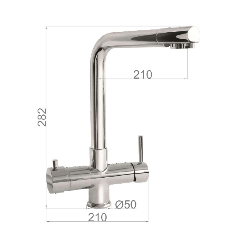 5 way kitchen tap De Luxe 746