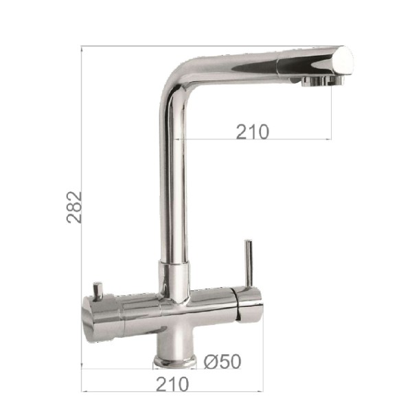 5 way kitchen tap De Luxe 746