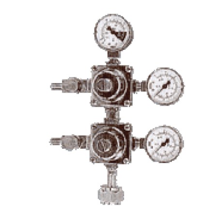 CO2 pressure reducer with three outlets 800.003