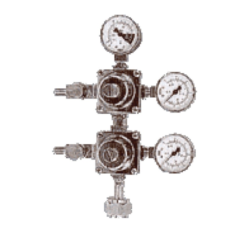 CO2 pressure reducer with three outlets 800.003