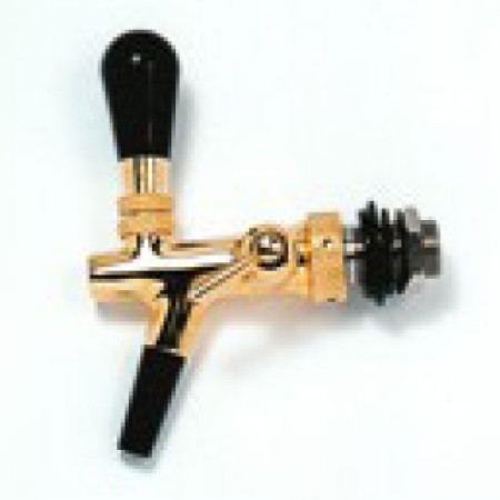 Tap for beer tap in golden brass with compensator 301.001