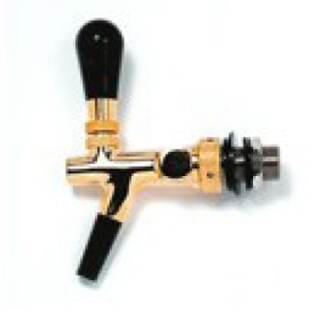 Tap for beer tap in golden brass without compensator 301.003