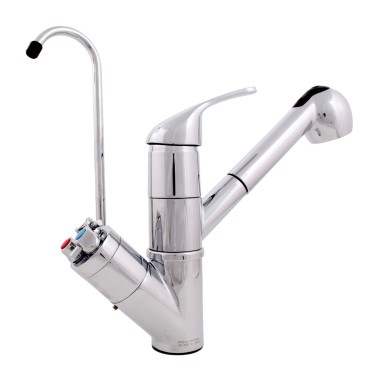 Colibrì 1050 5-way kitchen tap with push button