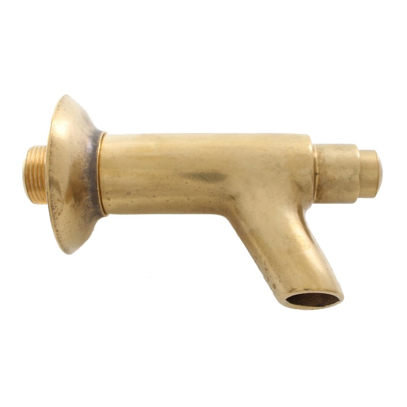 Garden tap with 100-3 / 4 bronze button