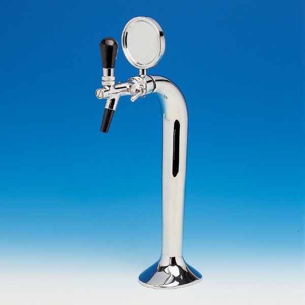 Polished chrome or golden tap column with 1 outlet 501