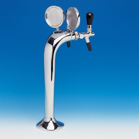 Colonna spillatore lucida cromata o dorata con 2 uscita 502 2