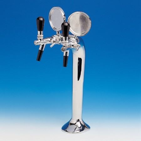 Colonna spillatore lucida cromata o dorata con 2 uscita 502