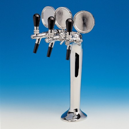 Colonna spillatore lucida cromata o dorata con 3 uscita 503