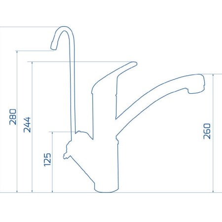 Colibrì 1050 5-way kitchen tap with push button 2