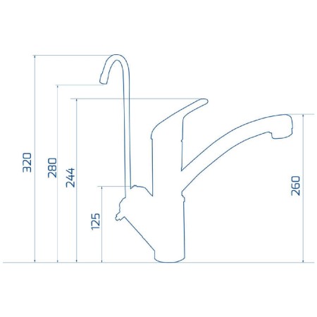 5-way kitchen tap Colibrì 1050ES 2
