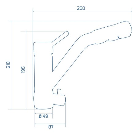 3 way kitchen tap Fluo 1041 2