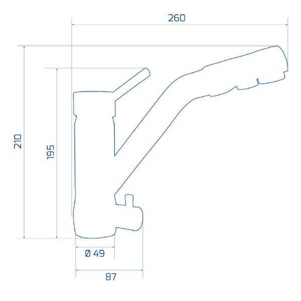 Rubinetto da cucina 3 vie Fluo 1041